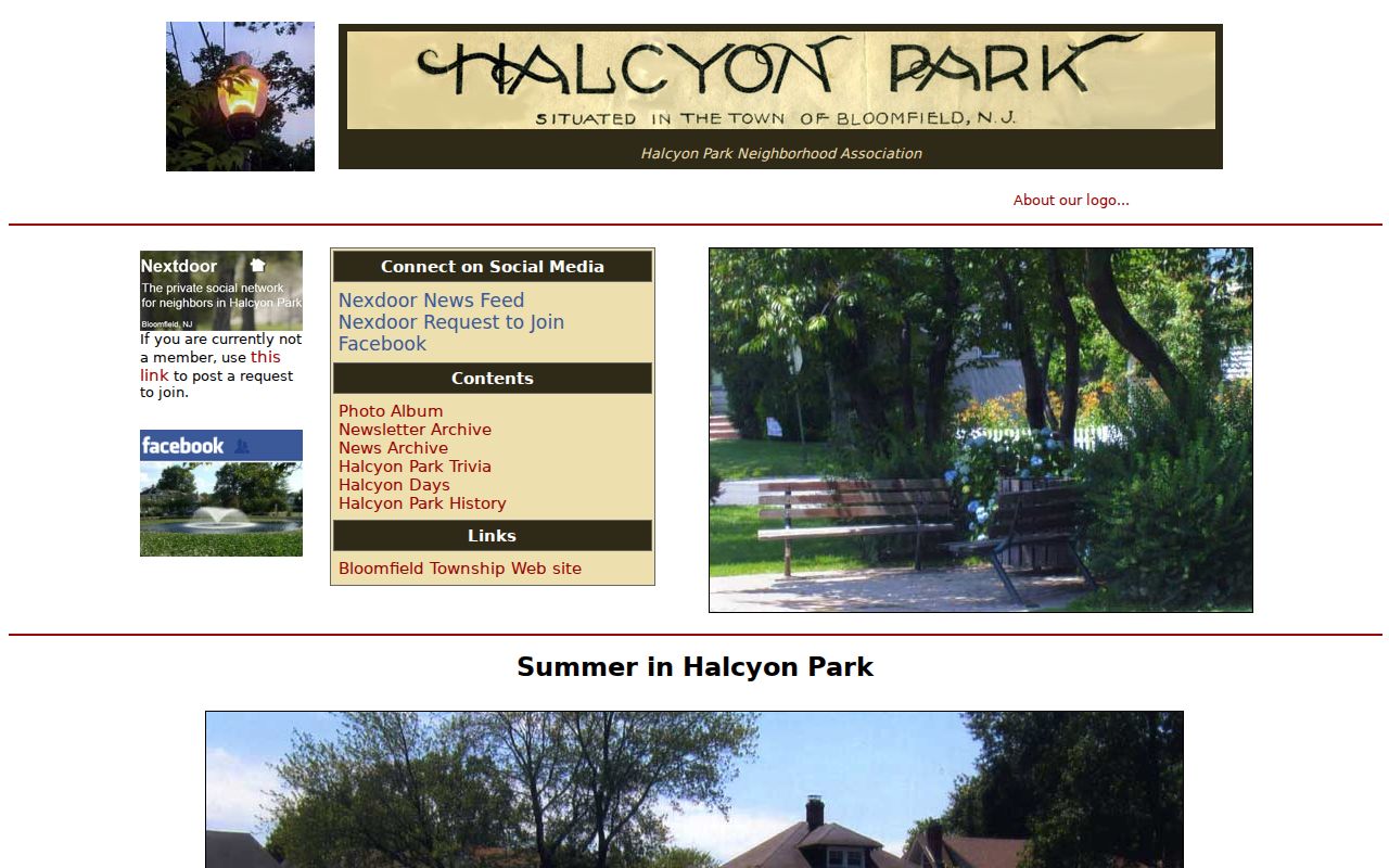 Bloomfield neighbors Halcyon Park neighborhood association history